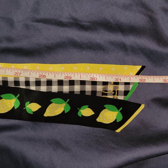 Lulu Guinness Lemon, Gingham, Dot skinny ponytail scarf - Picture 4 of 5